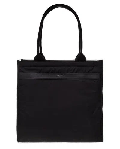 Saint Laurent City Shopper Bag In Black