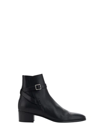 Saint Laurent Ankle Boots In Nero
