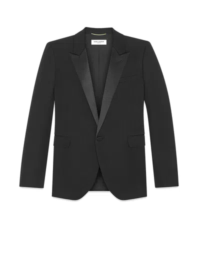 Saint Laurent Tuxedo Jacket In Noir