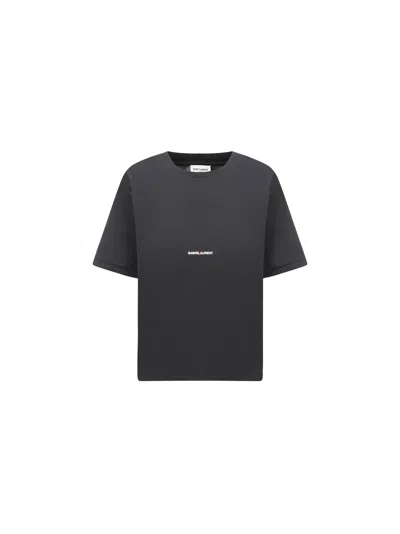 Saint Laurent Cotton T-shirt In Noir