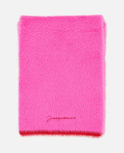 Jacquemus Lecharpe Neve Fluffy Scarf In Pink