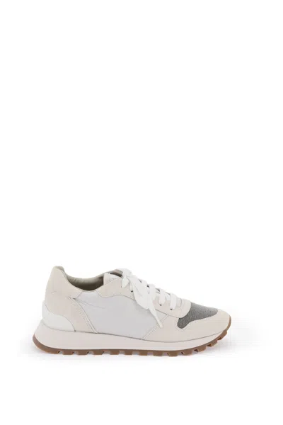 Brunello Cucinelli Sneakers With Precious Toe In White
