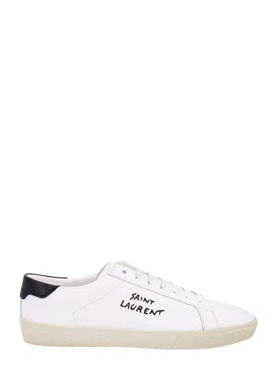 Saint Laurent Leather Trainers In White