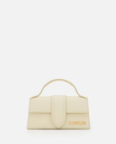 Jacquemus Le Bambino Leather Top Handle Bag In White