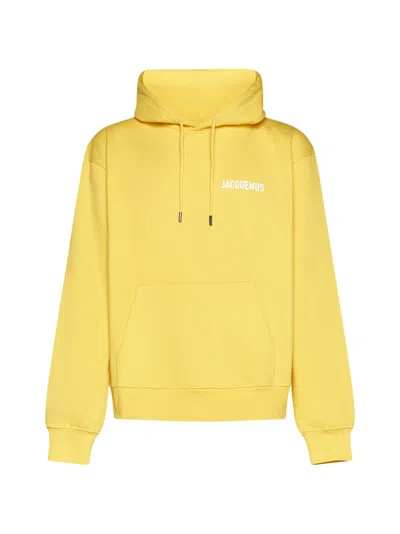 Jacquemus Le Sweatshirt  Cotton Hoodie In Yellow