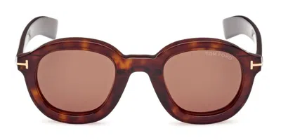 Tom Ford Eyewear Raffa Oval Frame Sunglasses In Multi