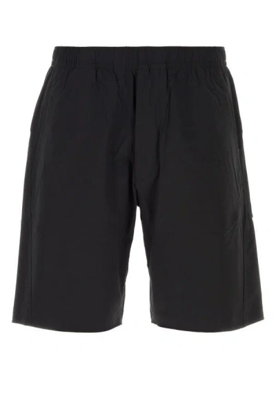 Stone Island Man Black Stretch Nylon Bermuda Shorts