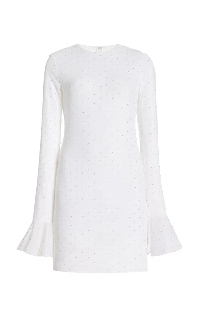 Rotate Birger Christensen Crystal-embellished Mini Dress In White