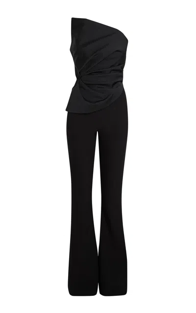 Safiyaa Darral Asymmetric Jumpsuit In Black