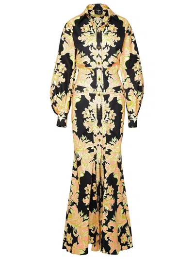 Etro Printed Stretch-cotton Poplin Maxi Dress In Fantasia