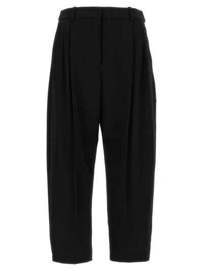 Stella Mccartney Logo Detailed Tailored Trousers In Black