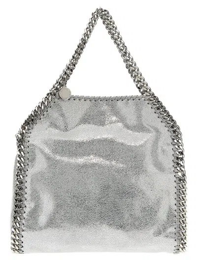 Stella Mccartney Falabella Tiny Tote Bag In Silver