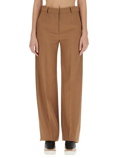 Stella Mccartney Straight Leg Trouser In Tobacco