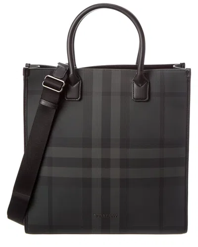 Burberry Stylish Black Tote Bag For Men In Grey