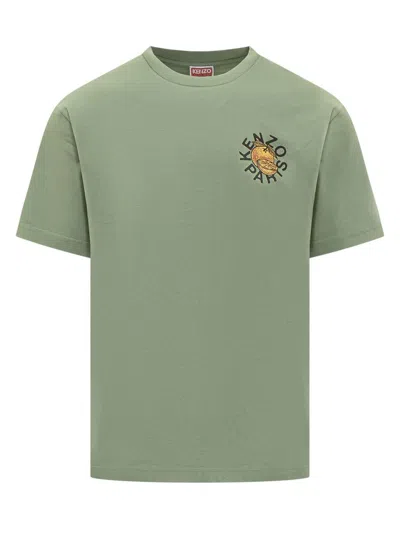 Kenzo Orange T-shirt In Green