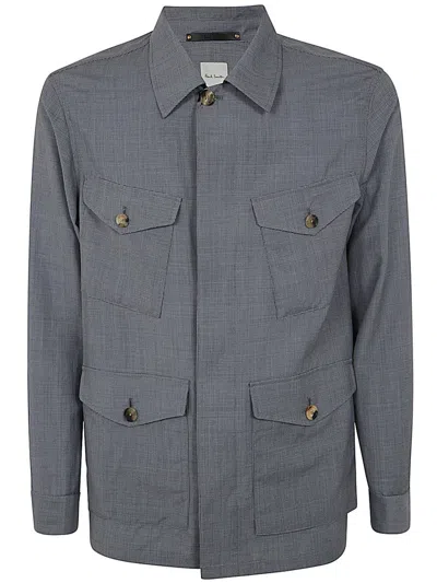 Paul Smith Mens Four Pocket Casual Jacket Clothing In Blue