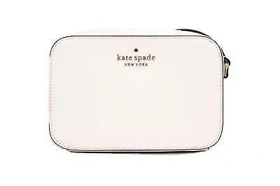 Pre-owned Kate Spade Staci Mini Light Rose Saffiano Leather Camera Bag Crossbody Handbag In Default