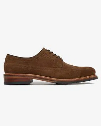 Pre-owned Oliver Sweeney Painswick Mens Suede Derby Brogues In Brown
