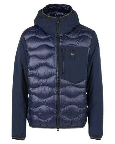Pre-owned Blauer Jacket Down Jacket  Man Nylon - Blue In Not Available