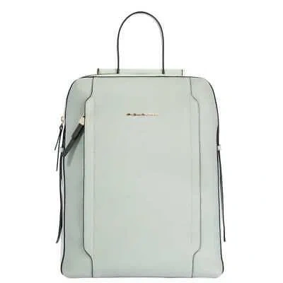 Pre-owned Piquadro Fashion Backpack  W92 Leather Green - Ca4576w92-veve In Multicoloured