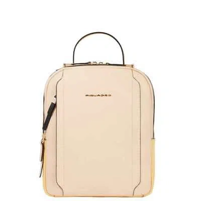 Pre-owned Piquadro Fashion Backpack  W92 Leather Pink - Ca5566w92-rog In Multicoloured