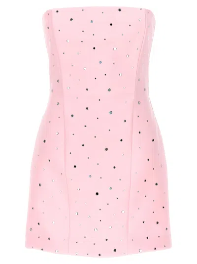 Giuseppe Di Morabito All Over Crystal Dress In Pink
