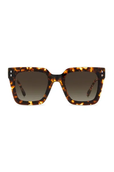 Isabel Marant Square Frame Sunglasses In Brown