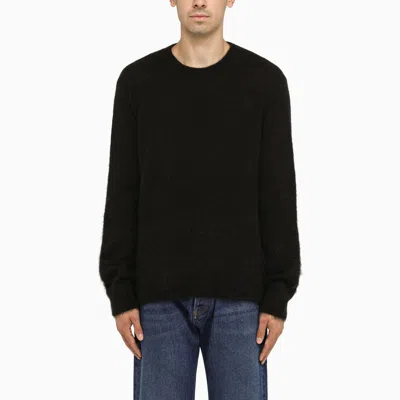 Off-white Arrows-intarsia Mohair-blend Jumper In Black