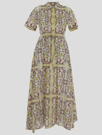 Tory Burch Dresses In Chartreusemeadow