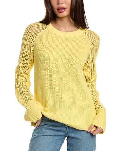 Design History Open Sleeve Sweater In Yellow