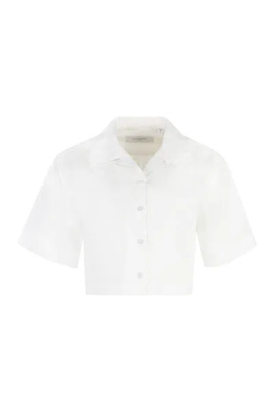 Equipment Short Sleeve Cotton Shirt In White