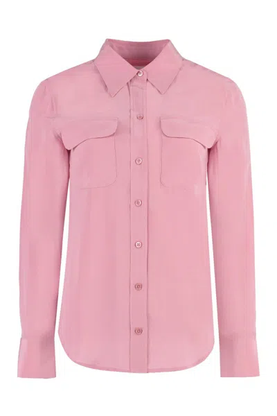 Equipment Silk Shirt In Pink