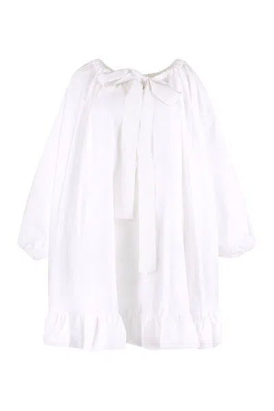 Patou Poplin Dress In White