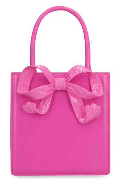 Self-portrait Bow Mini Tote Bag In Pink