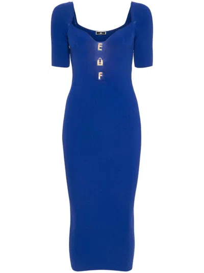 Elisabetta Franchi Dresses In Blue Indaco
