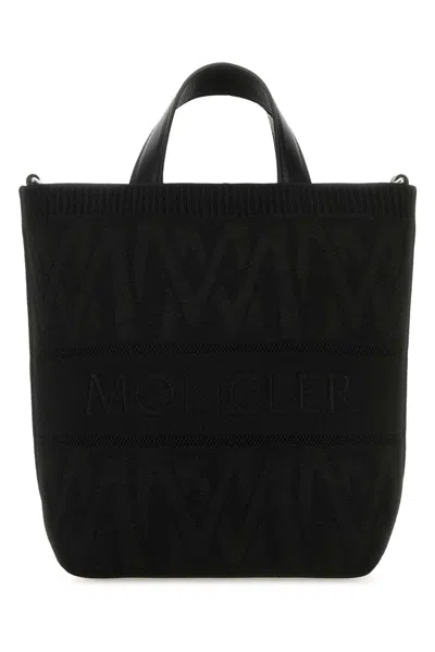 Moncler Black Fabric Mini Knit Handbag In F99