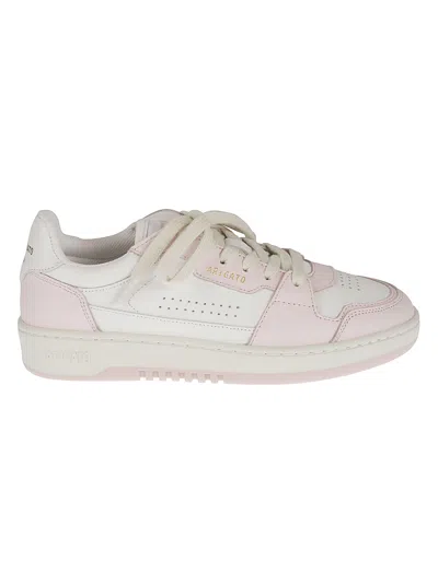 Axel Arigato White & Beige Dice Lo Sneakers In White/pink