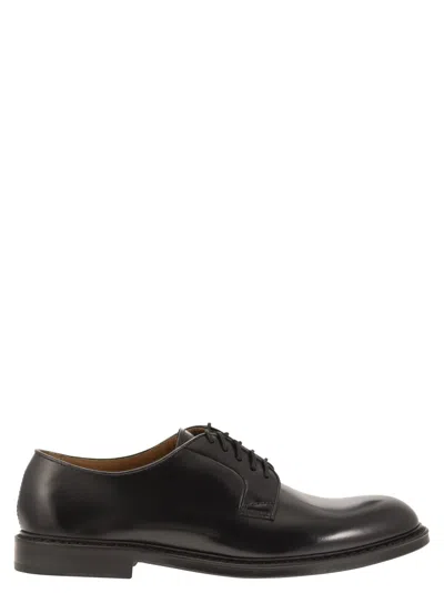 Doucal's Leather Derby In Black