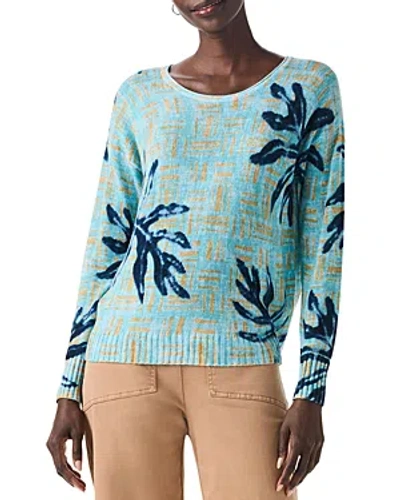 Nic + Zoe Reef Tide Sweater In Aqua Multi