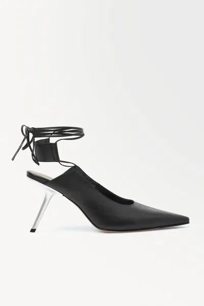 Cos The Angled Lace-up Pumps In Black