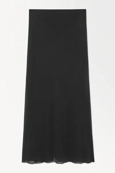 Cos The Draped Jersey Maxi Skirt In Black