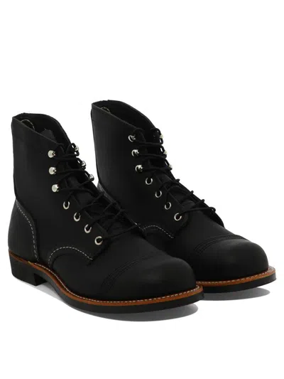 Red Wing Shoes "iron Ranger" Lace-up Boots In Black
