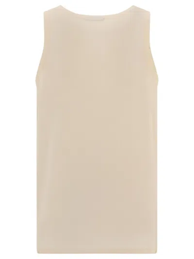 Tom Ford Ribbed Tank Top In Beige