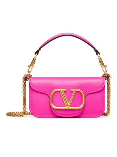 Valentino Garavani Women's Locò Small Shoulder Bag In Calfskin In Pink Pp