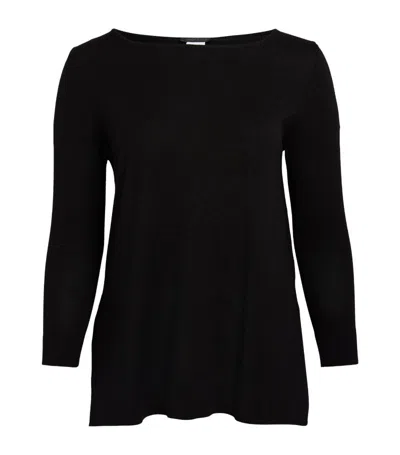 Marina Rinaldi Boat-neck Sweater In Black