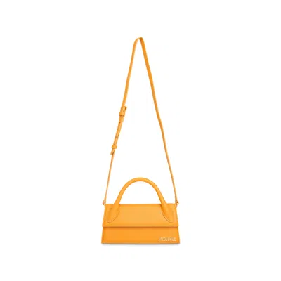 Jacquemus Le Chiquito Long Leather Bag In Dark Orange