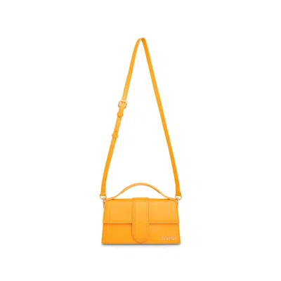 Jacquemus Le Bambino Leather Tote Bag In Yellow & Orange