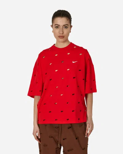 Nike X Jacquemus Swoosh Cotton T-shirt In Red