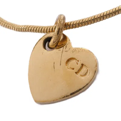 Dior Necklace Heart Gp Gold Logo