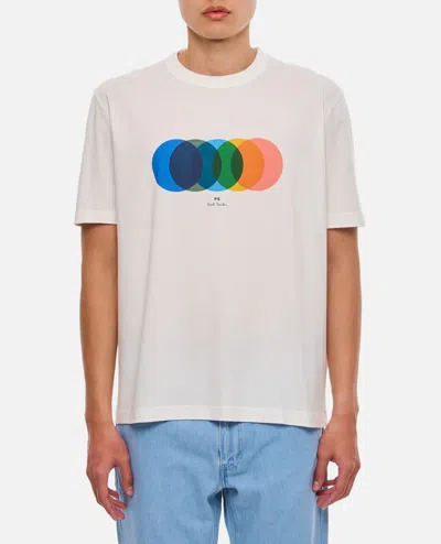 Ps By Paul Smith Ps Paul Smith Circles' Print T-shirt In White